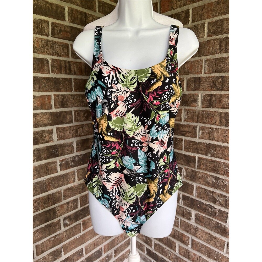 Ocean Pacific Ladies’ One Piece Swimsuit Size Large Multi Color Floral